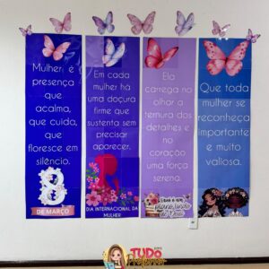 Faixas decorativa dia da Mulher