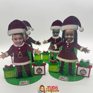 Lembrancinha Mamãe Noel e Papail Noel de rolinho