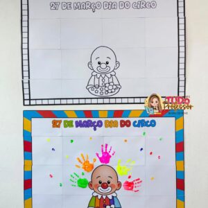 Painel Dia do Circo-Colorido e Preto e Branco