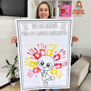 Painel para colorir dia do Livro Emília